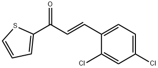 (2E)-3-(2,4-dichlorophenyl)-1-(thiophen-2-yl)prop-2-en-1-one Structure