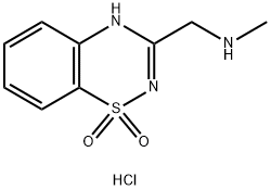 3-((METHYLAMINO)METHYL)-4H-BENZO[E][1,2,4]THIADIAZINE 1,1-DIOXIDE HCL Structure