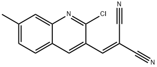 2-(2-Chloro-7-methyl-quinolin-3-ylmethylene)-malononitrile 구조식 이미지