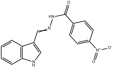 N'-(1H-indol-3-ylmethylene)-4-nitrobenzohydrazide 구조식 이미지