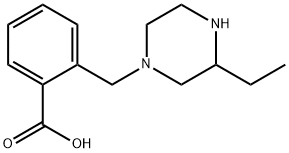 1-(2-carboxyphenyl methyl)-3-ethyl-piperazine 구조식 이미지