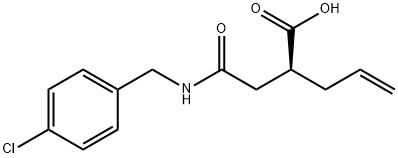 (S)-2-(2-((4-CHLOROBENZYL)AMINO)-2-OXOETHYL)PENT-4-ENOIC ACID Structure