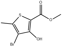 2-Thiophenecarboxylic acid, 4-bromo-3-hydroxy-5-methyl-, methyl ester 구조식 이미지