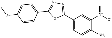 4-(5-(4-methoxyphenyl)-1,3,4-oxadiazol-2-yl)-2-nitroaniline 구조식 이미지