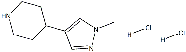 4-(1-methyl-1H-pyrazol-4-yl)piperidine dihydrochloride 구조식 이미지