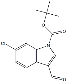 TERT-BUTYL 6-CHLORO-3-FORMYL 1H-INDOLE-1-CARBOXYLATE Structure