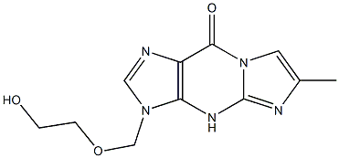 9H-Imidazo[1,2-a]purin-9-one,3,4-dihydro-3-[(2-hydroxyethoxy)methyl]-6-methyl- 구조식 이미지