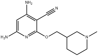 4,6-Diamino-2-(1-methyl-piperidin-3-ylmethoxy)-nicotinonitrile 구조식 이미지