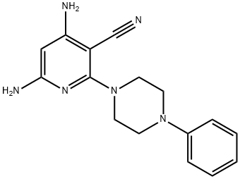 4,6-Diamino-2-(4-phenyl-piperazin-1-yl)-nicotinonitrile Structure