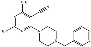 4,6-Diamino-2-(4-benzyl-piperazin-1-yl)-nicotinonitrile 구조식 이미지