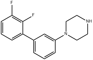 Piperazine, 1-(2',3'-difluoro[1,1'-biphenyl]-3-yl)- Structure