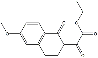 ethyl 2-(6-methoxy-1-oxo-1,2,3,4-tetrahydronaphthalen-2-yl)-2-oxoacetate 구조식 이미지