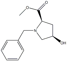 D-Proline, 4-hydroxy-1-(phenylmethyl)-, methyl ester, (4R)- Structure