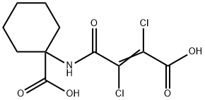 1-[(2Z)-3-carboxy-2,3-dichloroprop-2-enamido]cyclohexane-1-carboxylic acid 구조식 이미지
