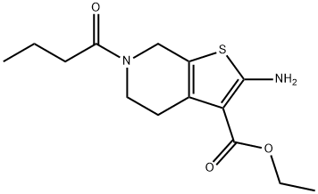 ethyl 2-amino-6-butanoyl-4H,5H,6H,7H-thieno[2,3-c]pyridine-3-carboxylate Structure