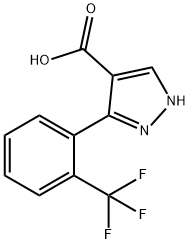 5-[2-(trifluoromethyl)phenyl]-1H-pyrazole-4-carboxylic acid Structure