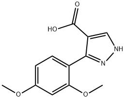 5-(2,4-dimethoxyphenyl)-1H-pyrazole-4-carboxylic acid 구조식 이미지