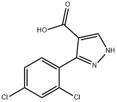 5-(2,4-dichlorophenyl)-1H-pyrazole-4-carboxylic acid Structure