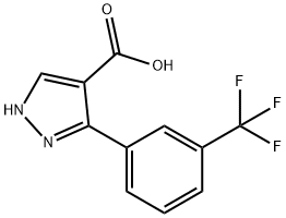 5-[3-(trifluoromethyl)phenyl]-1H-pyrazole-4-carboxylic acid Structure