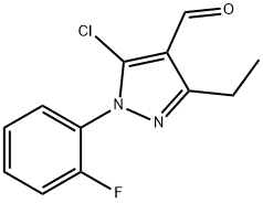 5-chloro-3-ethyl-1-(2-fluorophenyl)-1H-pyrazole-4-carbaldehyde 구조식 이미지