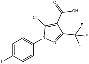 5-chloro-3-(trifluoromethyl)-1-(4-fluorophenyl)-1H-pyrazole-4-carboxylic acid Structure