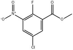 5-Chloro-2-fluoro-3-nitro-benzoic acid methyl ester 구조식 이미지