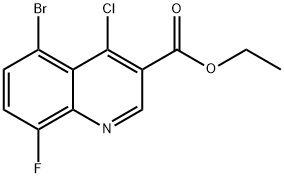 3-Quinolinecarboxylic acid, 5-bromo-4-chloro-8-fluoro-, ethyl ester Structure