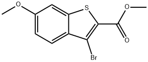 3-Bromo-6-methoxy-benzo[b]thiophene-2-carboxylic acid methyl ester 구조식 이미지