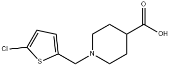 1-[(5-chlorothiophen-2-yl)methyl]piperidine-4-carboxylic acid Structure