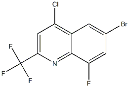 6-bromo-4-chloro-8-fluoro-2-(trifluoromethyl)quinoline Structure