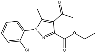 ethyl 4-acetyl-1-(2-chlorophenyl)-5-methyl-1H-pyrazole-3-carboxylate Structure
