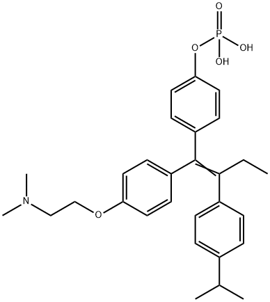 Phenol, 4-[1-[4-[2-(dimethylamino)ethoxy]phenyl]-2-[4-(1-methylethyl)phenyl]-1-butenyl]-, dihydrogen phosphate (ester) Structure