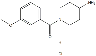 (4-Aminopiperidin-1-yl)(3-methoxyphenyl)methanone hydrochloride Structure