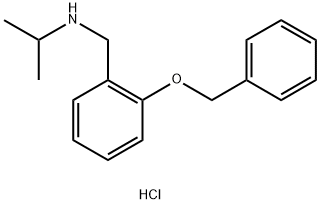 {[2-(benzyloxy)phenyl]methyl}(propan-2-yl)amine hydrochloride 구조식 이미지