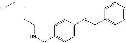 {[4-(benzyloxy)phenyl]methyl}(propyl)amine hydrochloride 구조식 이미지