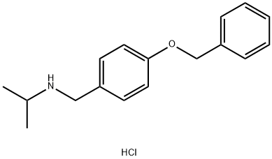 {[4-(benzyloxy)phenyl]methyl}(propan-2-yl)amine hydrochloride 구조식 이미지