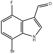 7-Bromo-4-fluoro-1H-indole-3-carbaldehyde 구조식 이미지