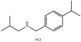 (2-methylpropyl)({[4-(propan-2-yl)phenyl]methyl})amine hydrochloride Structure