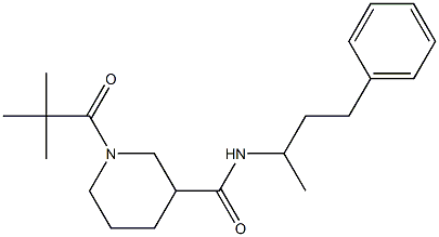 1-(2,2-dimethylpropanoyl)-N-(4-phenylbutan-2-yl)piperidine-3-carboxamide Structure