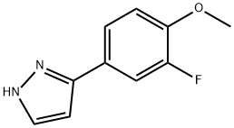 5-(3-fluoro-4-methoxyphenyl)-1H-pyrazole 구조식 이미지