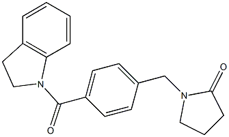 1-[[4-(2,3-dihydroindole-1-carbonyl)phenyl]methyl]pyrrolidin-2-one Structure