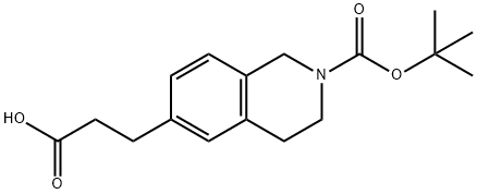 3-(2-(Tert-Butoxycarbonyl)-1,2,3,4-Tetrahydroisoquinolin-6-Yl)Propanoic Acid 구조식 이미지