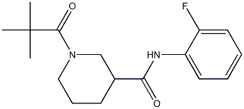 1-(2,2-dimethylpropanoyl)-N-(2-fluorophenyl)piperidine-3-carboxamide Structure