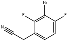 2-(3-bromo-2,4-difluorophenyl)acetonitrile 구조식 이미지
