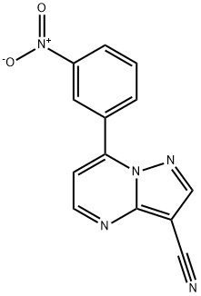 7-(3-nitrophenyl)pyrazolo[1,5-a]pyrimidine-3-carbonitrile 구조식 이미지