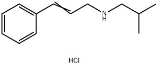 (2-methylpropyl)[(2E)-3-phenylprop-2-en-1-yl]amine hydrochloride 구조식 이미지