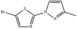 5-bromo-2-(3-methylpyrazol-1-yl)-1,3-thiazole Structure