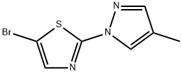 5-bromo-2-(4-methylpyrazol-1-yl)-1,3-thiazole 구조식 이미지