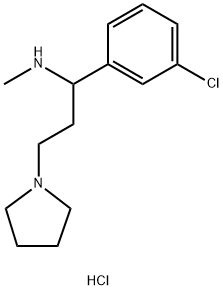1-(3-CHLOROPHENYL)-N-METHYL-3-(PYRROLIDIN-1-YL)PROPAN-1-AMINE HYDROCHLORIDE Structure