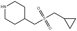 4-((cyclopropylmethylsulfonyl)methyl)piperidine 구조식 이미지